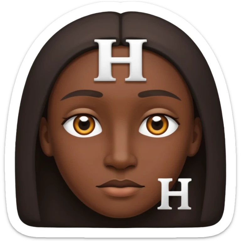 🥷🏽poneles los ojos todos blancos y en la frente ponele la H porfa sticker