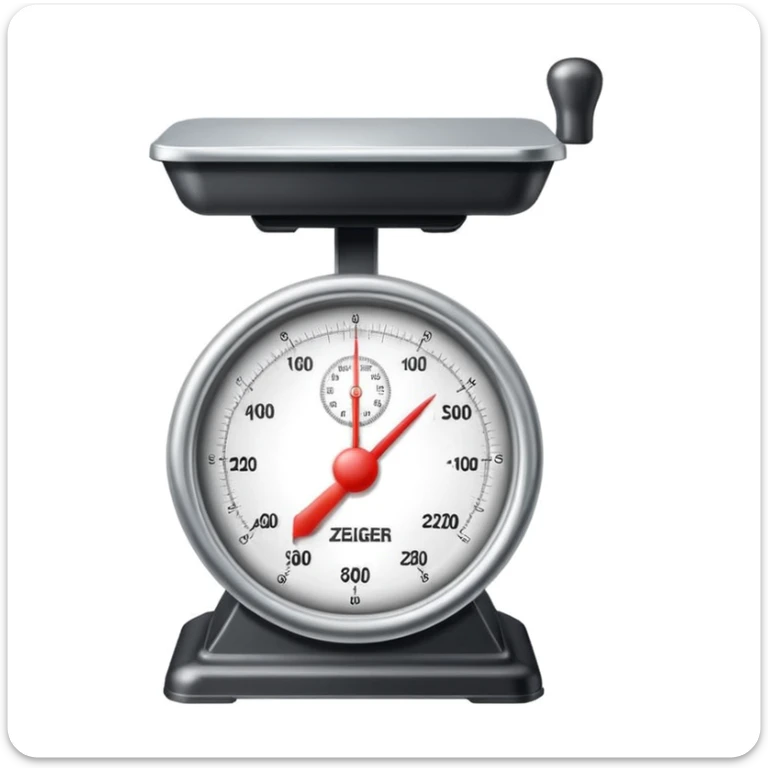 klassische analoge Gewichtswaage mit Zeiger, weißer Hintergrund sticker