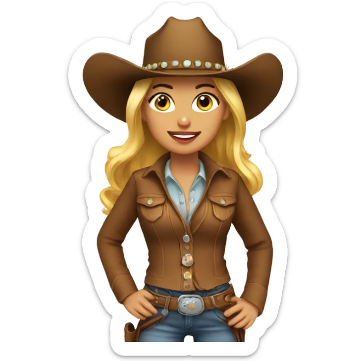 Cowgirl sticker