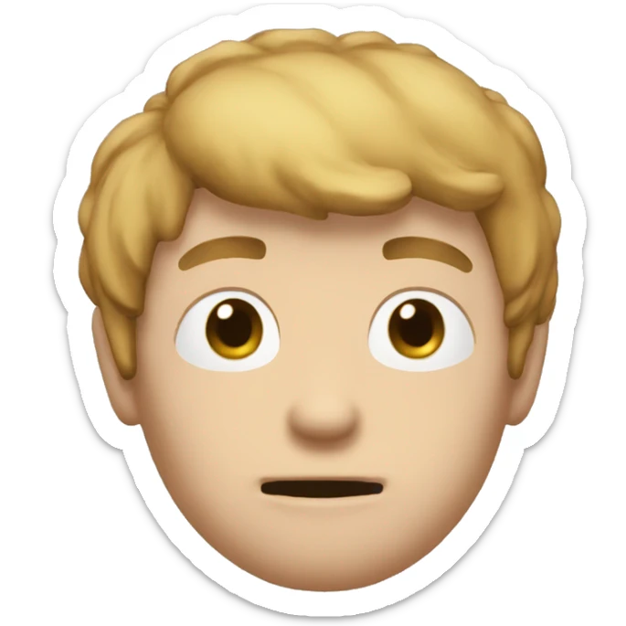 a emoji of ron from friday night funkin but make it so it looks like him not human sticker