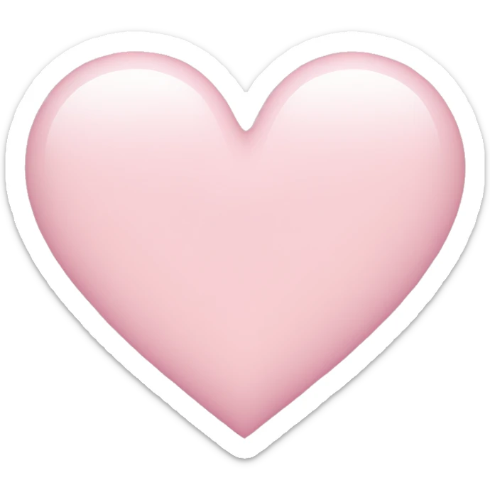light pink heart sticker