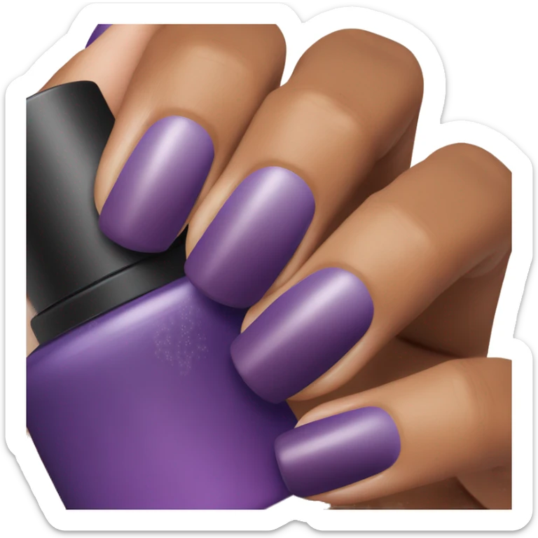 Light purple to dark purple ombré nail polish bottle sticker