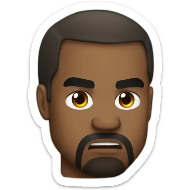 angry kanye sticker