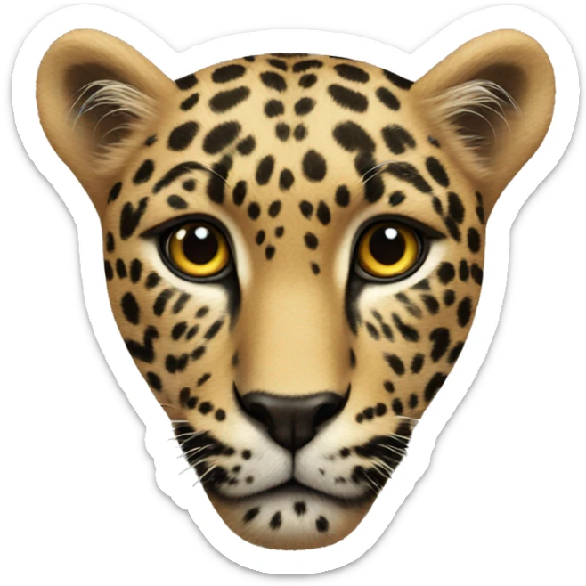 leopard heart sticker