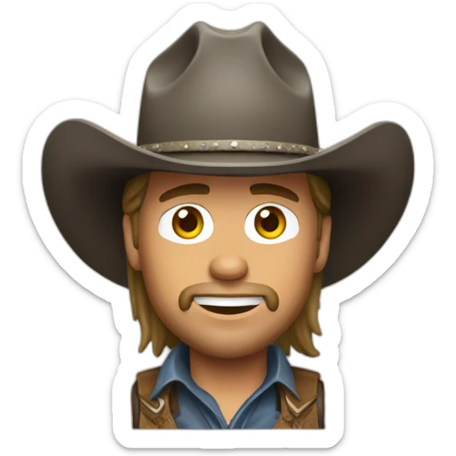 Brad Pitt cowboy sticker