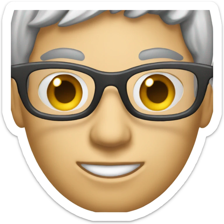 a text CAM4 in capital with font helvetica bold and wearing secretary glasses sticker