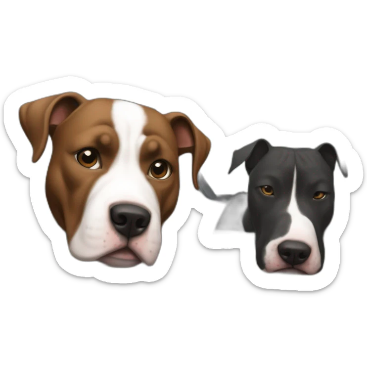 Cabeza de perra  de pitbull y american Stanford negra con manchas blancas conduciendo un citroen c3 rojo sticker