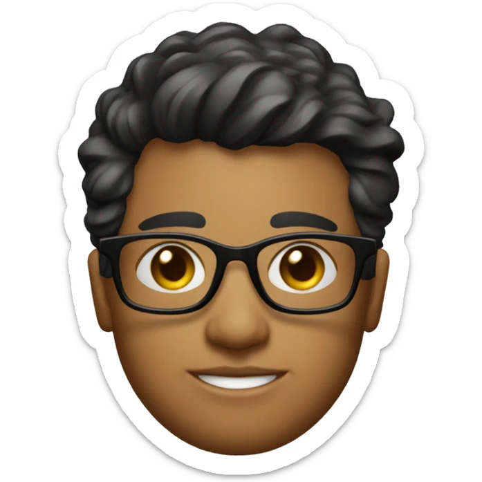 Arquitecto joven con lentes de sol negro, cabello corto , 26 años , color de piel clara sticker