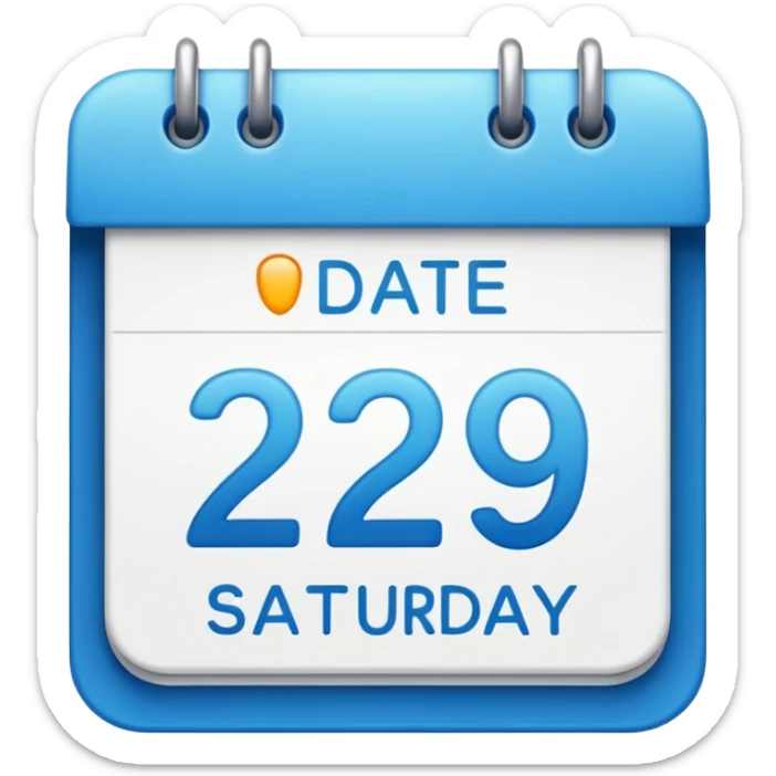 ios emoji styles for calendar that showed date 27 and titled Saturday sticker