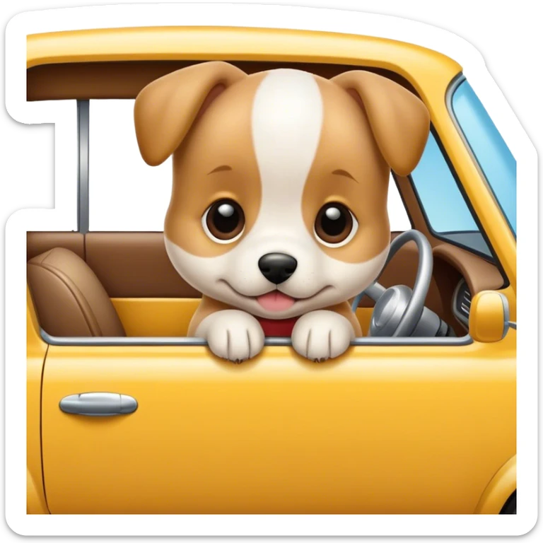 Puppy car sticker