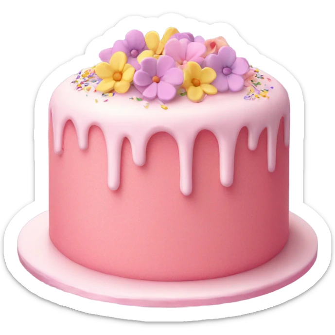 Pink cake sticker