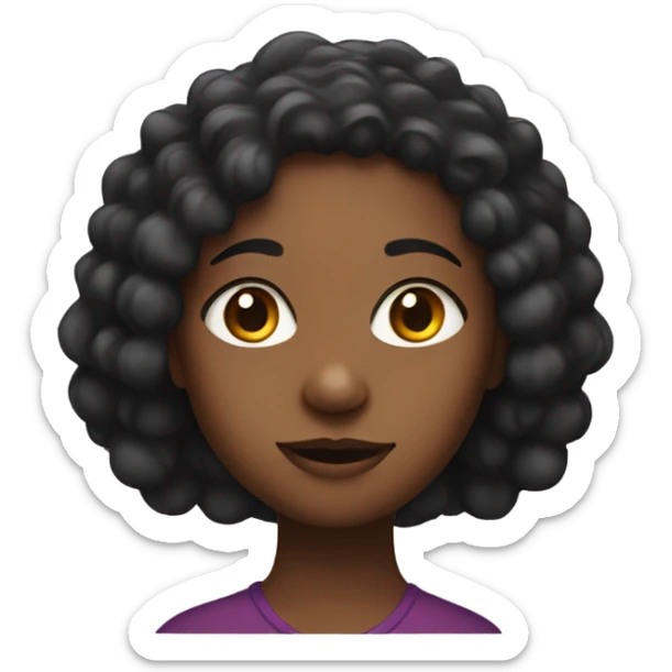 an emoji of a black girl with an " i'm impressed face" sticker
