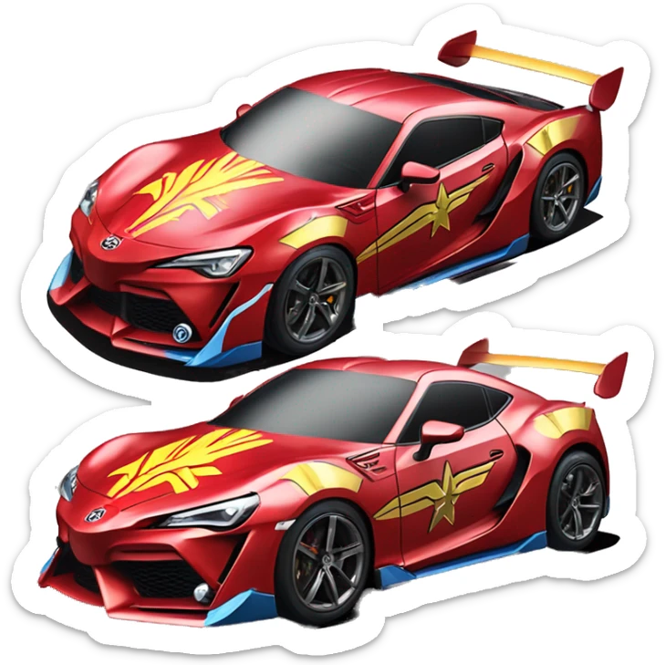Wonder Woman Long wheelbase widened Toyota 86 ultraHyperCar sticker