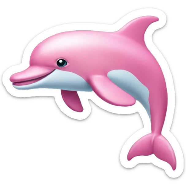 pink dolphin sticker