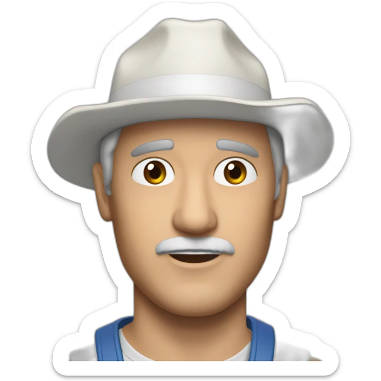 Vrsión animada del artista musical “Ron Zurdo”, proveniente de argentina, que este artista esté cantando sticker