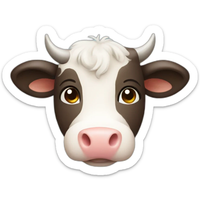 Cute cow sticker