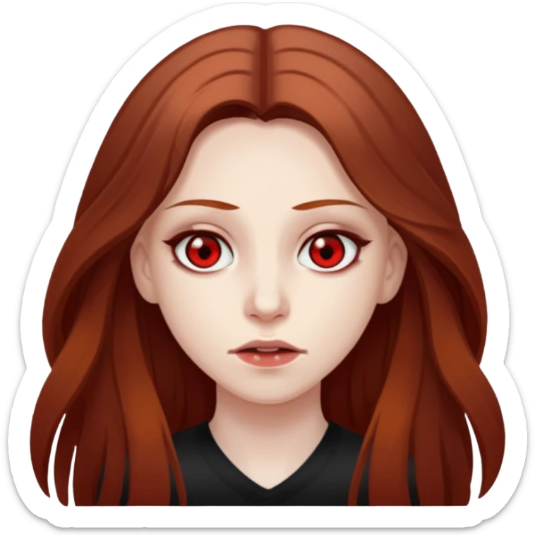 Red eyed bufo with brown long hair with the words "Hannah Rage" under it sticker