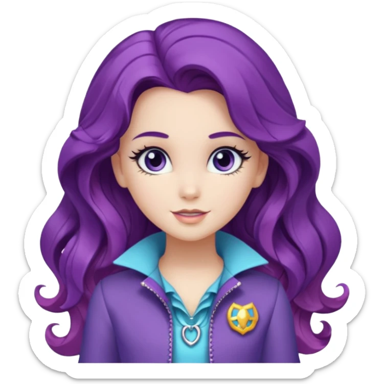 rarity equestria girl and wavy hair sticker