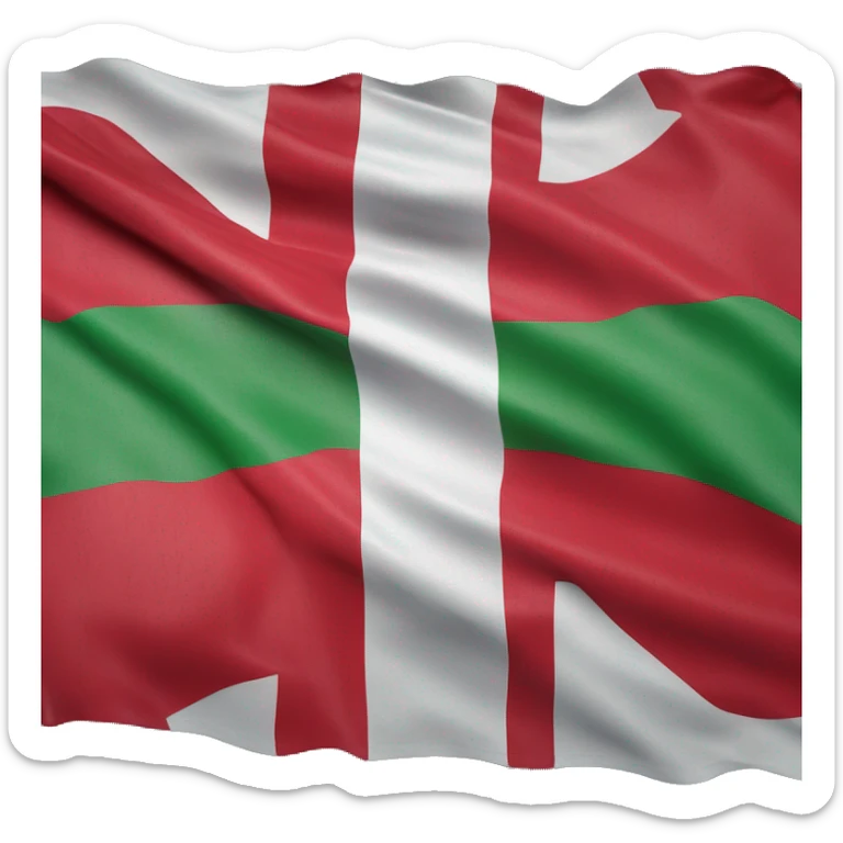The Basque Country flag in perfect detail with it being made in the best way possible 4K Ultra HDR sticker