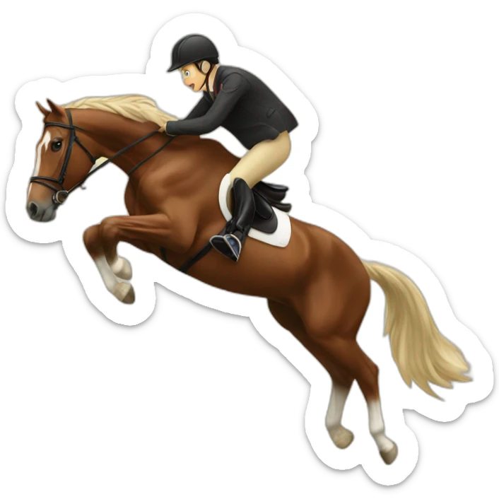 horse jumping sticker