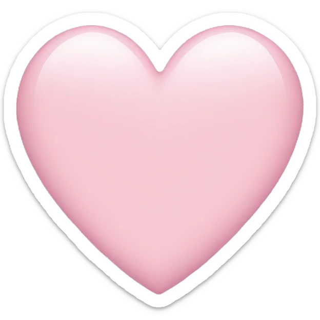 Light pink heart sticker