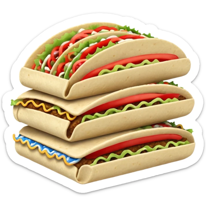 Emoji tacos bleu blanc rouge blue white red tacos emoji sticker