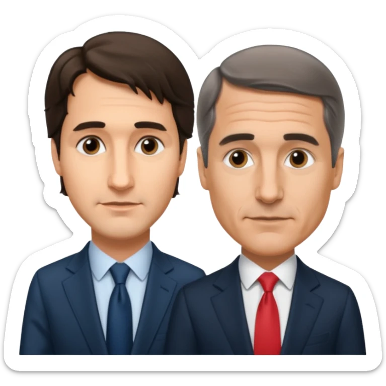 Justin Trudeau vs Mark Carney sticker