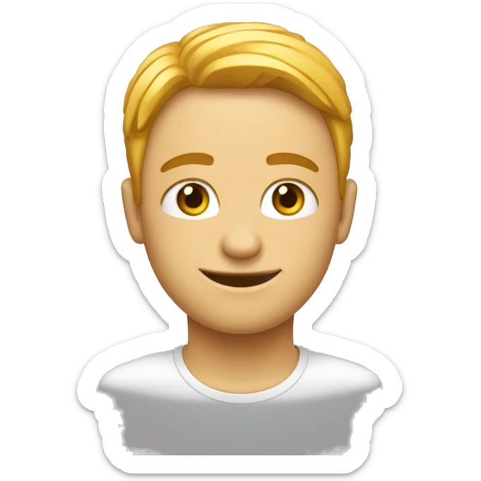 Un emojii uimit cu mâinile pe fata, cu ochii albi și cu ochii în lacrimi de bucurie. sticker