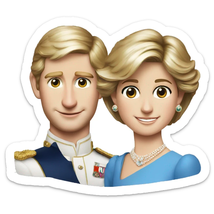 princess diana and prince charles and prince william and prince harry sticker