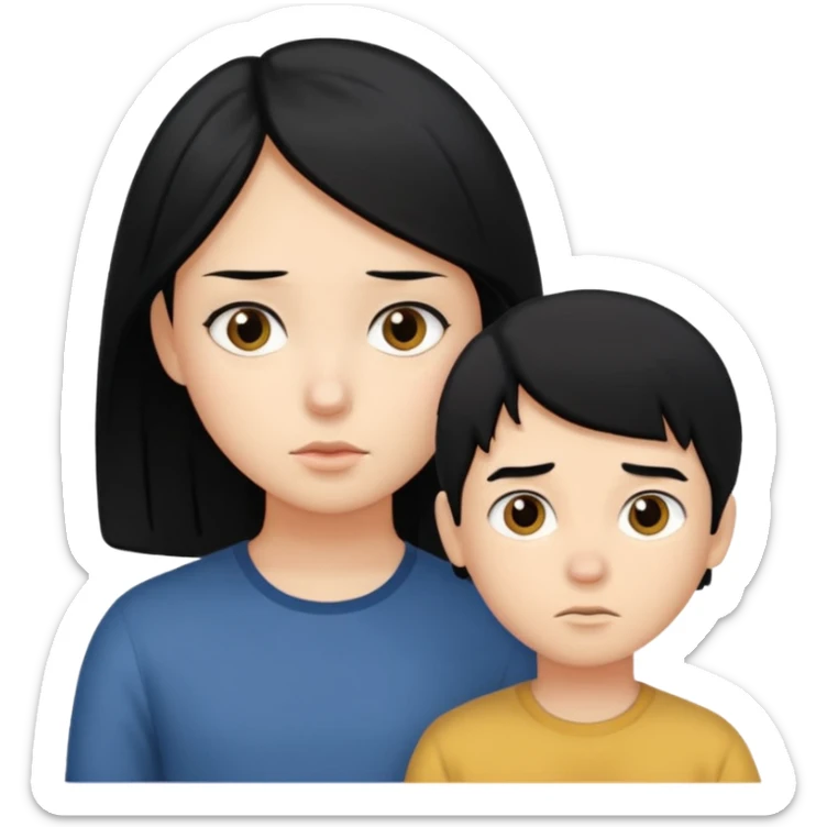 black hair girls ignore boy with blond hair sticker