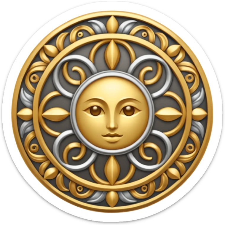 symbol of divine synergy between earth God, sun God, sea God and Death God sticker