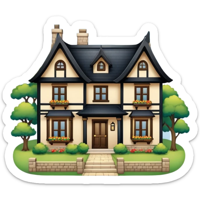 balance with a traditional house on one side and a variety of figures (single person, unmarried couple, etc.) on the other. sticker