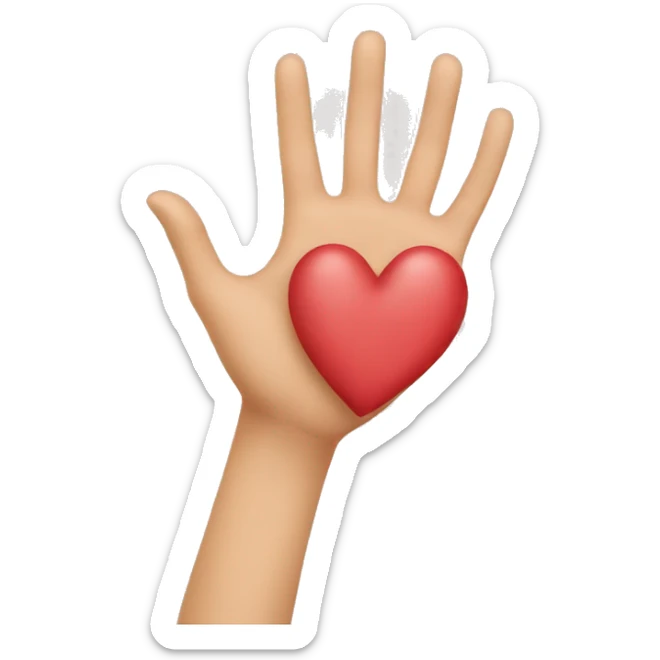 Hands they make a Heart  sticker