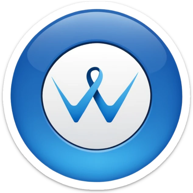 a logo of a club called wish fc blue and white and black sticker