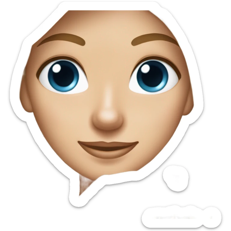 62 year Old blue eyed blonde lady with long straight hair with dark brown Cockapoo puppy dog sticker