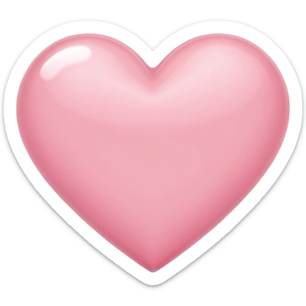 light pink heart sticker