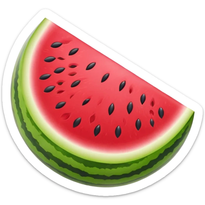an emoji of an open watermelon but with purple rind instead of green rind sticker