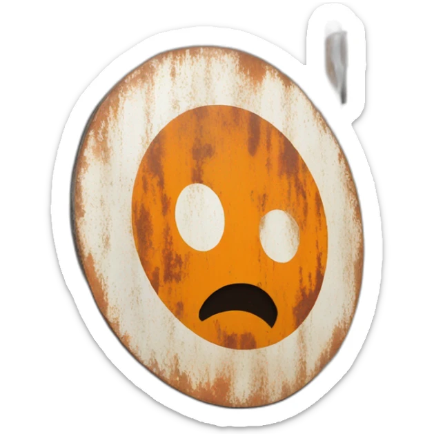 Rusty stop road sign sticker