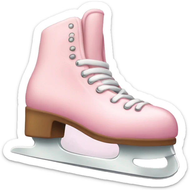 pastel pink ice skates sticker