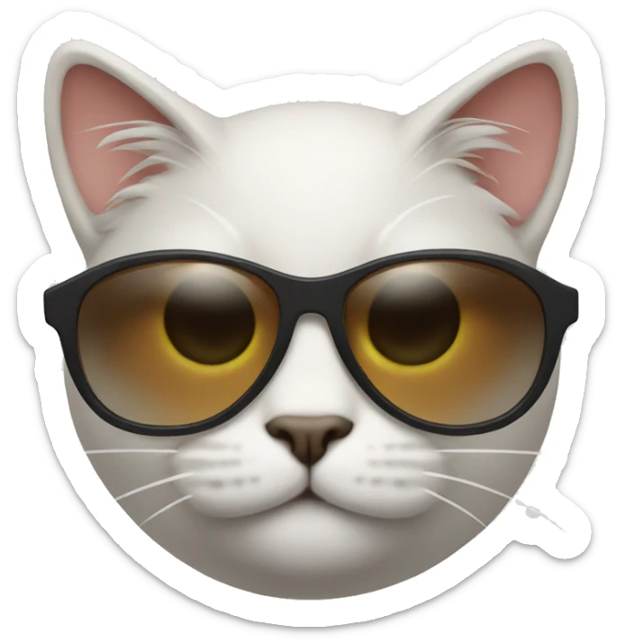 Cat with sunglasses sticker