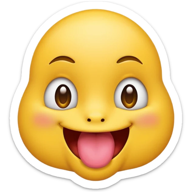 silly emoji smirking face with tongue out flared  nostril sticker