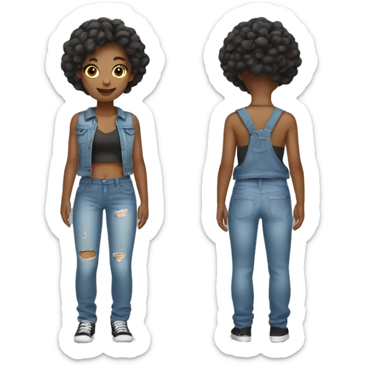 Girl in streat wear  sticker