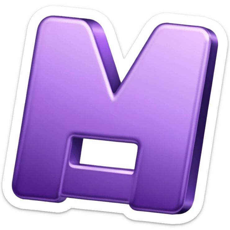 purple letters sticker