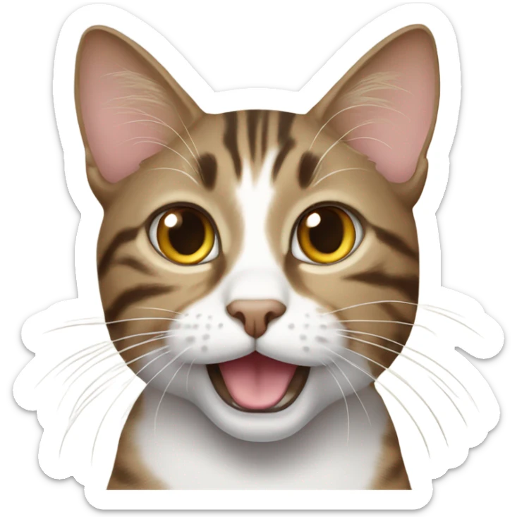 Tabby cat sticker