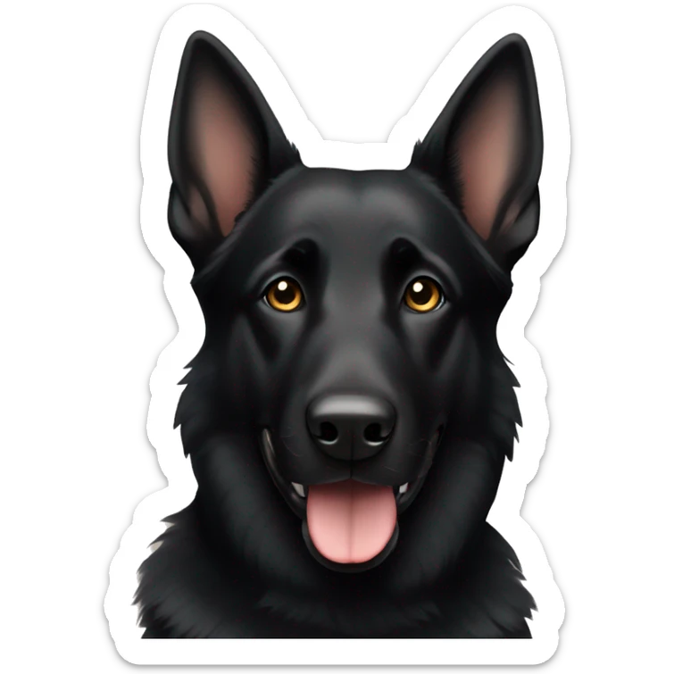 Black German shepherd  sticker