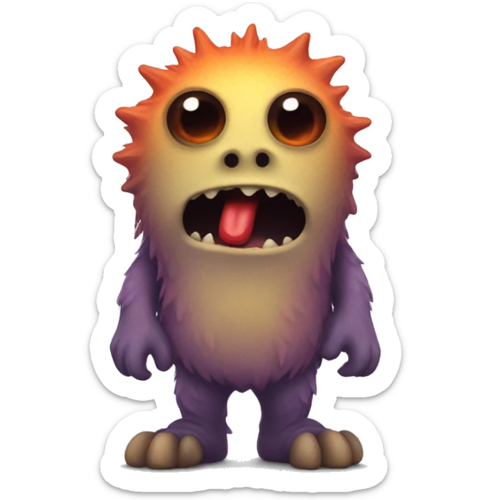 Kissing monster sticker