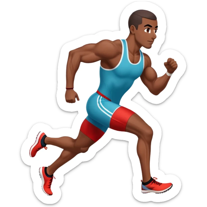 Un athlète marocain qui fais un 100m olympique et qui bat le record du monde sticker