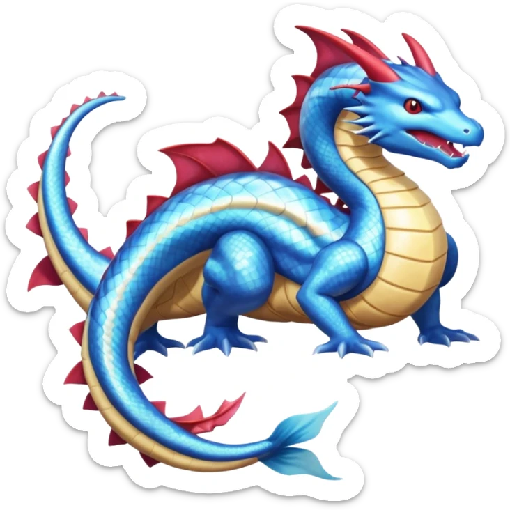 Dragonite-Salamence-Gyarados-Suicune-Kyogre-fusion, full body sticker