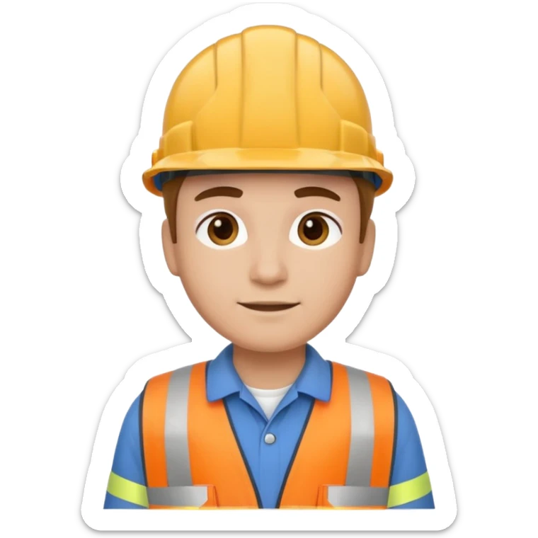 Construction worker principal contractor sticker