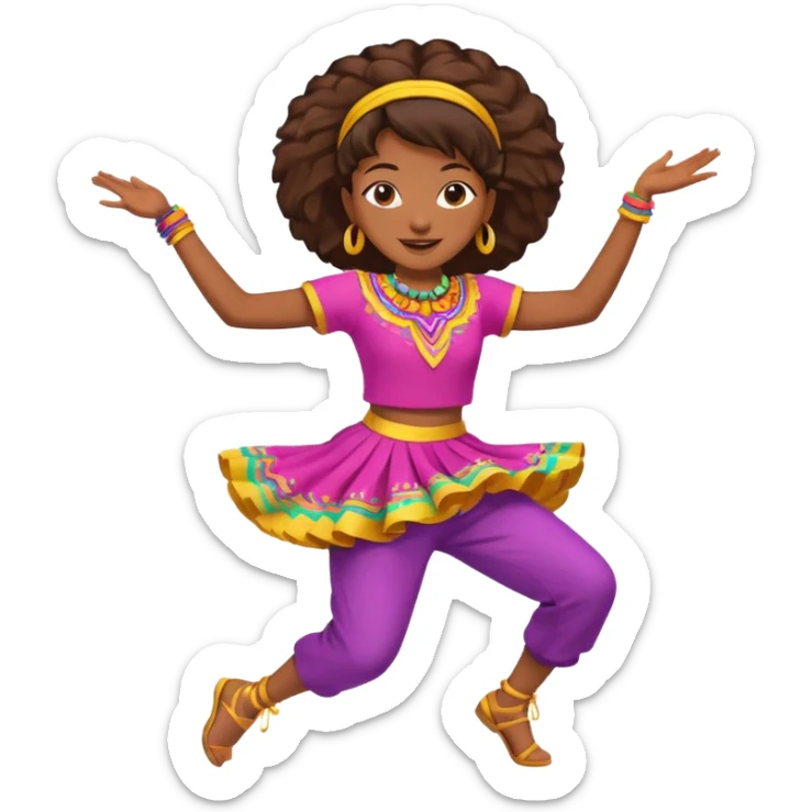 create a person emoji of Barcavibe is the superpower name Brings energy, momentum, and structure more fun and dancing more coloful sticker